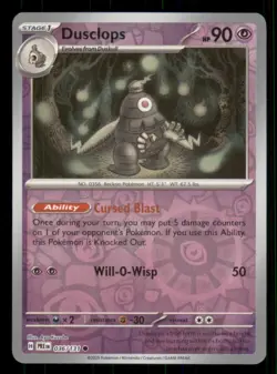 Dusclops SV: Prismatic Evolutions #036/131 Common Reverse Holo Pokemon NM - Image 1