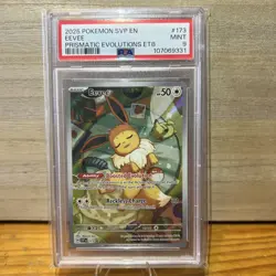 Pokemon 2025 SVP EN-SV Black Star Promo Prismatic Evolutions ETB 173 Eevee PSA 9 - Image 1