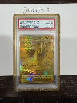 Pokemon TCG Mega Charizard X EX Mega Hyper Rare Holo PSA 10 360 HP - Image 4