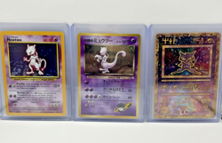 Vintage Pokemon Mewtwo Base Set English, Rocket Japanese & Ancient Mew Promo Lot - Image 2