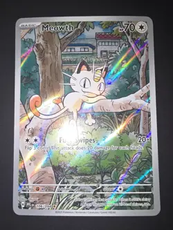 Pokemon TCG Meowth 106/094 Me02 Phantasmal Flames Holo Rare 70HP 2025 - Image 1