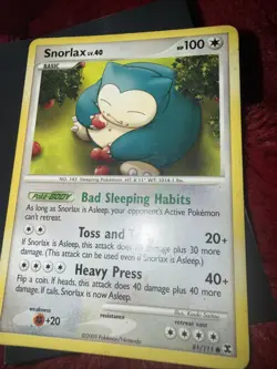Pokemon TCG Snorlax Rising Rivals Card 81/111 Regular Common - Image 1