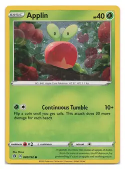 Applin (Cosmos Holo) 020/192 Blister Exclusives Pokemon tcg HOLO RARE - Image 1
