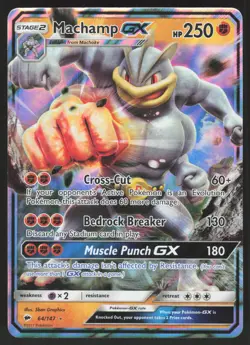 Machamp GX 64/147 Ultra Rare Pokemon TCG Burning Shadows NM - Image 1