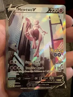 Mewtwo V (Alternate Full Art) 072/078 Pokemon GO Holo - Image 4