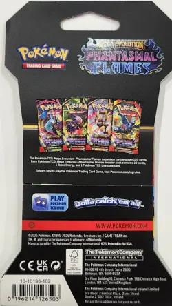 Pokemon TCG Mega Evolution Phantasmal Flames Booster Packs New Sealed - 10 pack - Image 2