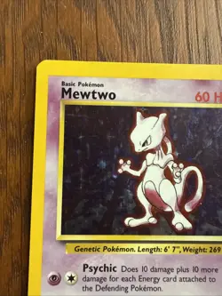 MEWTWO (Holo) 1999 Pokemon Base Unlimited 10/102 - LP - Image 3
