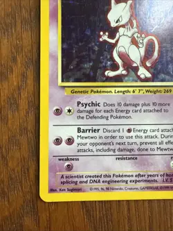 MEWTWO (Holo) 1999 Pokemon Base Unlimited 10/102 - LP - Image 4