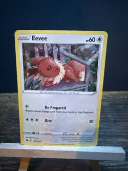 Pokemon Eevee SWSH175 Cosmos Holo Black Star Promo TCG with Swirl Near Mint - Image 1
