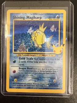 2 Shining Magikarp 66/64 25th Anniversary Pokemon Celebrations Pack Fresh NM - Image 3