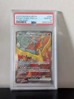 PSA 10 - Team Rockets Moltres EX 208/182 Pokemon TCG Sv10: Destined Rivals - Image 3