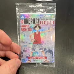 Bandai Namco One Piece Card Game Promo Holographic US Voyage Pack Luffy - Image 1