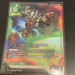 Altron Gundam Unit Card Holo Breach 5 5 Power 6 Cost Gundam War TCG Chang Wufei - Image 1