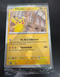 Pikachu At The Museum Jumbo Pokemon Card - Natural History Museum - In Hand - Image 1