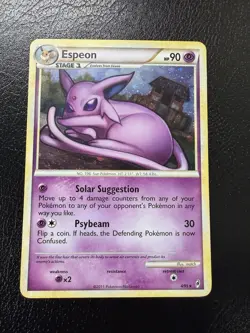 Pokemon Espeon Holo Rare TCG Card 4/95 Call of Legends Series 2011 LP - Image 2