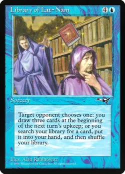 X 1 Library of Lat-Nam NM-M Alliances MTG Magic The Gathering - Image 1