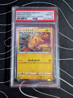Pokemon PSA 8 NM-Mint - Pikachu 124/S-P - Promo - Image 1