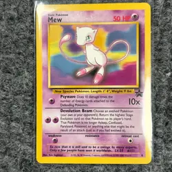 Vintage Pokemon Wizards Black Star Promo Mew #8 Psywave Devolution Beam NM - Image 1