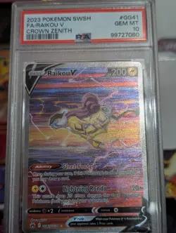 PSA 10 Raikou V GG41/GG70 Crown Zenith Full Art Galarian Gallery Pokemon - Image 3