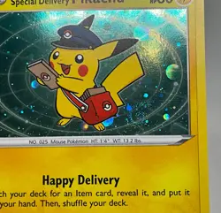 Special Delivery Pikachu SWIRL SWSH074 SWSH: Sword & Shield Promo Cards Holo NM - Image 2