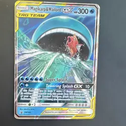 Pokemon Magikarp & Wailord GX TAG TEAM Promo Holo Card SM166 English SM - Image 1
