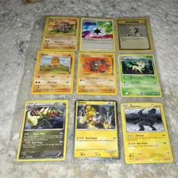 Pokemon TCG 9 Card Lot - Haxorus, Raikou, Zekrom, Diglett, Geodude - Image 1