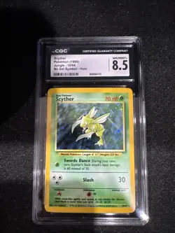 Pokemon Scyther TCG Jungle Holo Card 10/64 Unlimited Rare, CGC 8.5 - Image 1