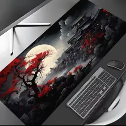 Contrast Japanese Temple TCG Playmat 60x36cm Neoprene Stitched Edges Pokemon MTG - Image 1