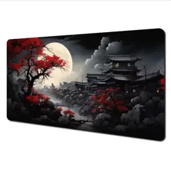Contrast Japanese Temple TCG Playmat 60x36cm Neoprene Stitched Edges Pokemon MTG - Image 2