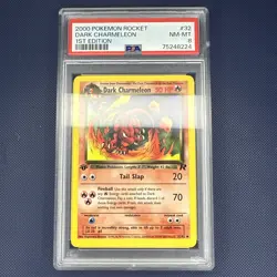 2000 Pokemon Rocket 32 DARK CHARMELEON 1ST Edition, PSA 8, NM-MINT - Image 1