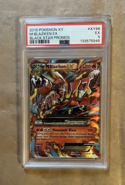Pokemon 2015 XY M Blaziken EX Holo Black Star Promo XY86 PSA 5 Card - Image 1