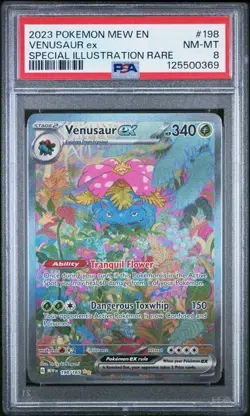 2023 POKEMON MEW EN-151 #198 VENUSAUR ex SIR PSA 8 NEAR MINT - Image 1