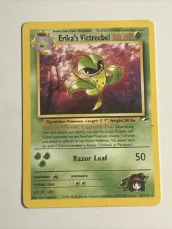 Pokemon Erika's Victreebel Gym Heroes 26/132 Rare 80 HP WOTC 2000 English TCG - Image 1