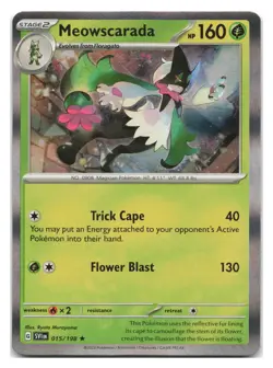 Meowscarada 015/198 SV01: Scarlet & Violet Base Set Pokemon tcg HOLO RARE - Image 1