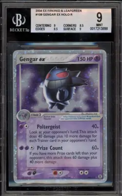 Pokemon Gengar ex EX Fire Red & Leaf Green Holo Ultra Rare #108 BGS 9 Mint - Image 1