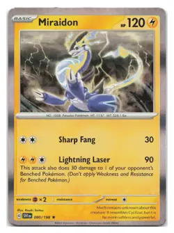 Miraidon 080/198 SV01: Scarlet & Violet Base Set Pokemon tcg HOLO RARE - Image 1