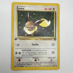 Pokemon Eevee 55/82 Team Rocket 1st Edition Basic Common 40 HP Regular English - Image 1