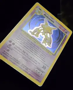 Pokemon TCG - ALAKAZAM - 1/102 - HOLO - RARE - UNLIMITED - BASE SET 1999 - HP/MP - Image 2