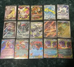 Pokemon TCG 15 Card Lot Modern Hits Full Arts Attack Rare Holos NM Condition - Image 1