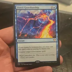 Fierce Guardianship Commander 2020 Regular Blue Rare Instant Wizards 035 English - Image 1