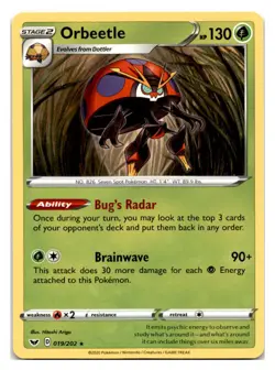 Orbeetle #019/202 SWSH01: Sword & Shield Base Set Pokemon tcg - Image 1