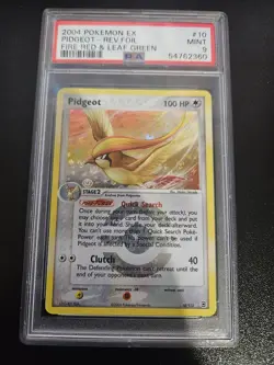 2004 POKEMON EX FIRE RED & LEAF GREEN 10 PIDGEOT-REVERSE FOIL PSA 9 - Image 1