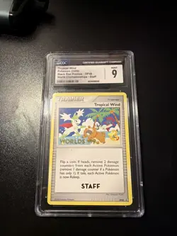 Cgc 9 Pokemon Tropical Wind DP48 2009 World Championship STAFF - Image 1