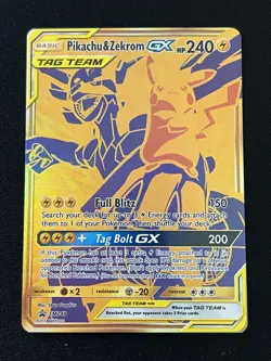 Pokemon TCG Pikachu & Zekrom GX SM248 - Tag Team Promo Holo Rare - Image 1