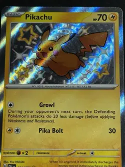 Pikachu Shiny Rare Card 131/091 Scarlet & Violet: Paldean Fates NM - Image 3