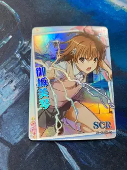 Mikoto Misaka Railgun SCR Holo Textured Goddess Story Anime Waifu Card - Image 1