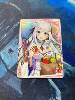 Emilia Re:Zero SCR Holo Textured Goddess Story Anime Waifu Card - Image 1