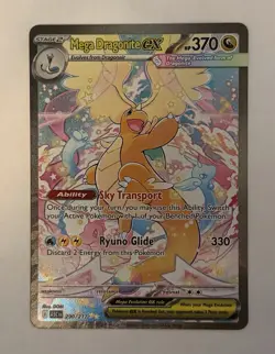 Mega Dragonite EX Pokemon TCG Card 290/217 Holo Mega Evolution HP 370 - Image 1