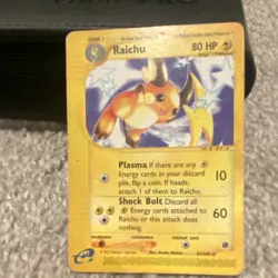 Pokemon Raichu 061/165 Rare Regular Expedition Base Set TCG Card English 2002 - Image 1