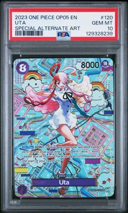 PSA 10 GEM MINT Uta SP OP02-120 Awakening of the New Era One Piece English - Image 1